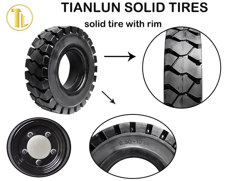 Hot sales 2017 industrial tyres linde 600-9 forklift solid tires with rim.jpg