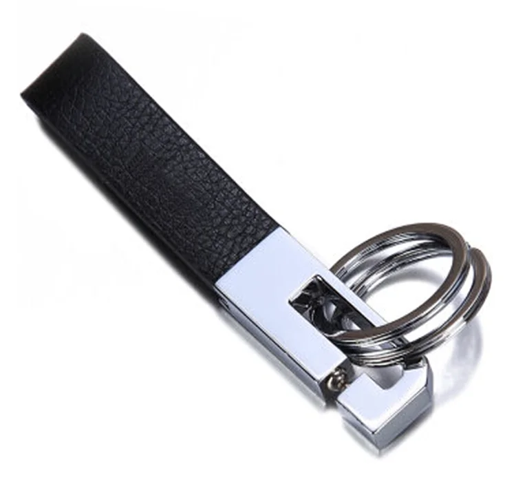 Newest factory wholesale mix color Loop custom personalized Men's Leather Keychain
