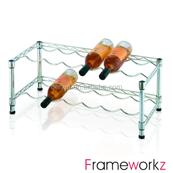 2 Ebenen Metall Weinflasche Rack/stapelbar Draht Weinregal/einzigartige