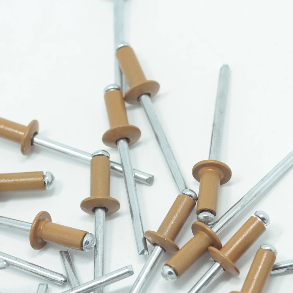 Blind Rivet Manufacturer Supply Colored And Sliver Din7337 Open Type