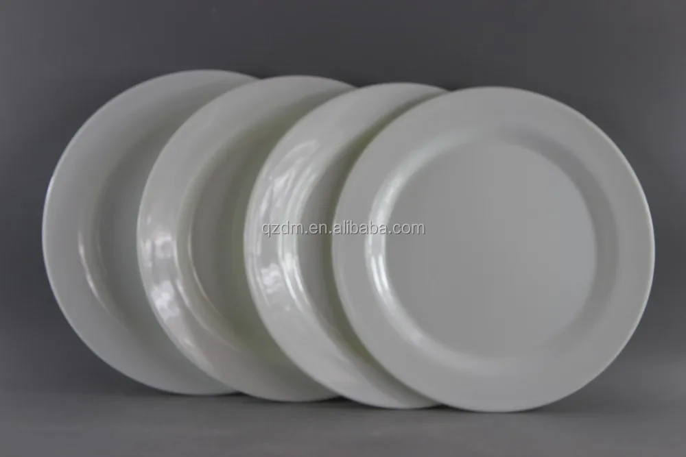 10 Inch Melamine Round Dish Set Blank White