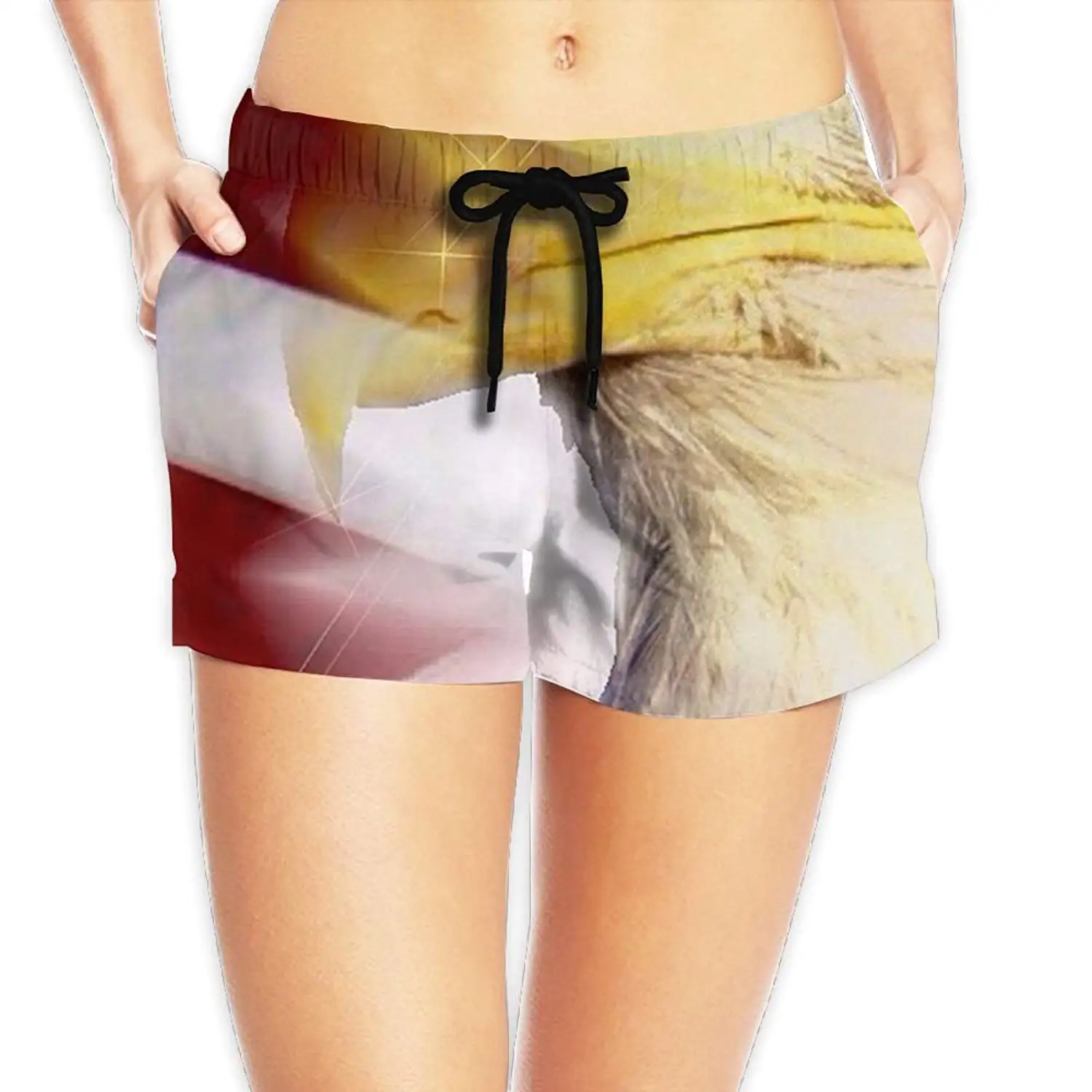 Retro Floral Geometric Black and White Fashion Swim Trunks BingGuiC Boys Quick Dry Shorts