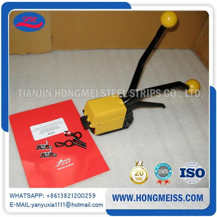A333 Manual Combination Steel Hand Strapping Tool Without Buckle for 12.7-19mm Steel Strapping