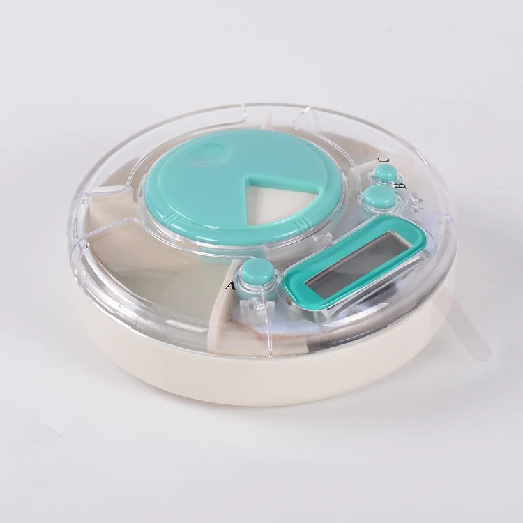 Rotating Lid Pill Dispenser Timer Mini Portable Pill Organizer With