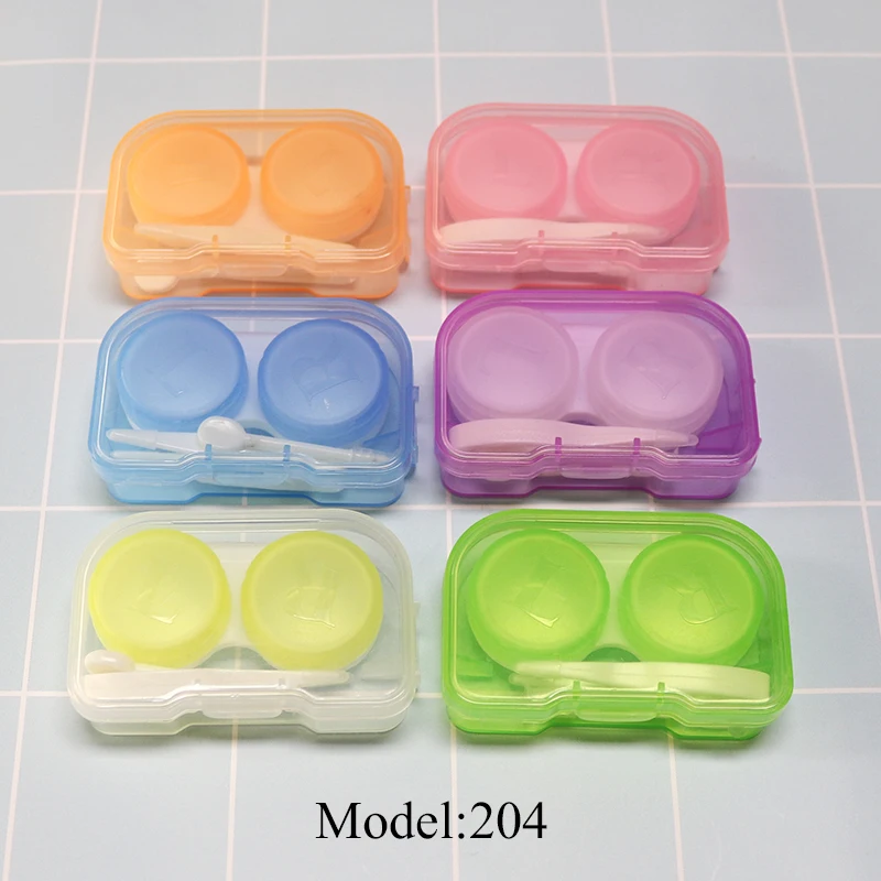 Wholesale Cheap Lens Container Plastic Contact Lens Case With Tweezer