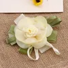 new design white pretty chiffon fabric ribbon flower for girl dresses gift decoration