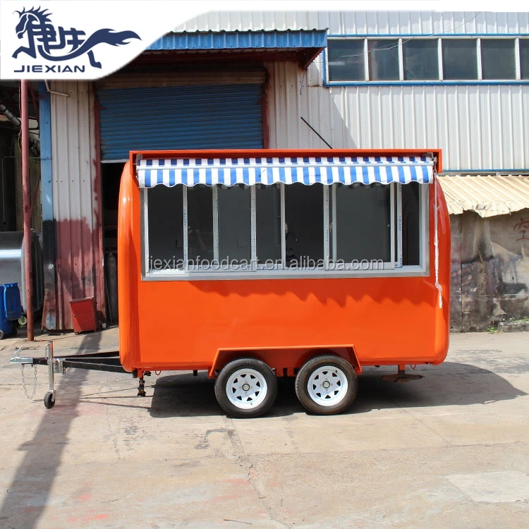 JX-FR300WH Jiexian mini fast food kitchen design mobile snack coffee cart ice cream trailers mobile smoothie truck for sale