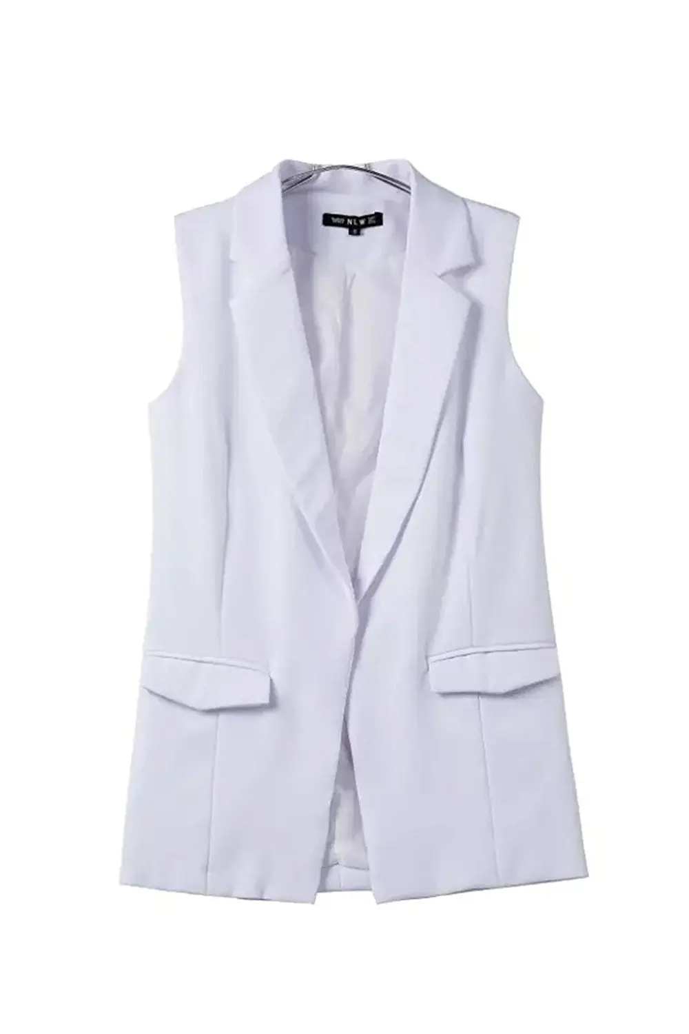 white sleeveless jacket mens
