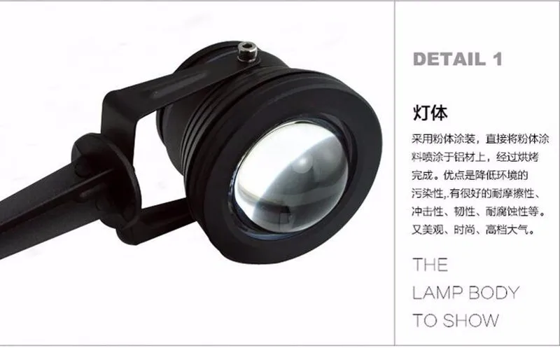 Fixture 12V 220V 110V cast-Aluminum 10W 6W 3W LED Outdoor Landscape led Garden light