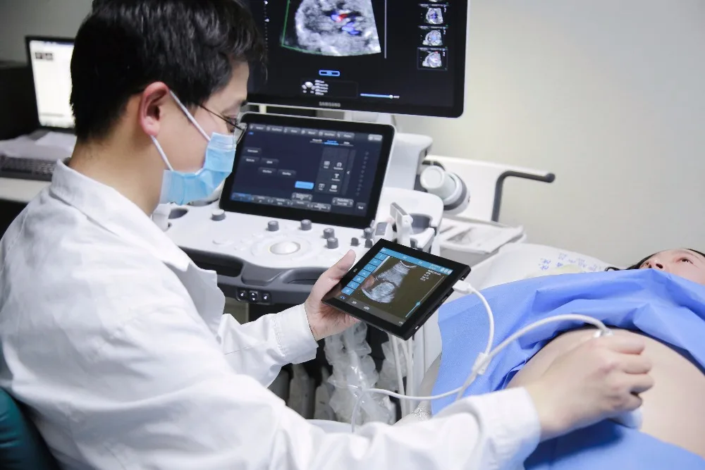 Portable Linear 7.5 MHz USB Ultrasound Scanner in use