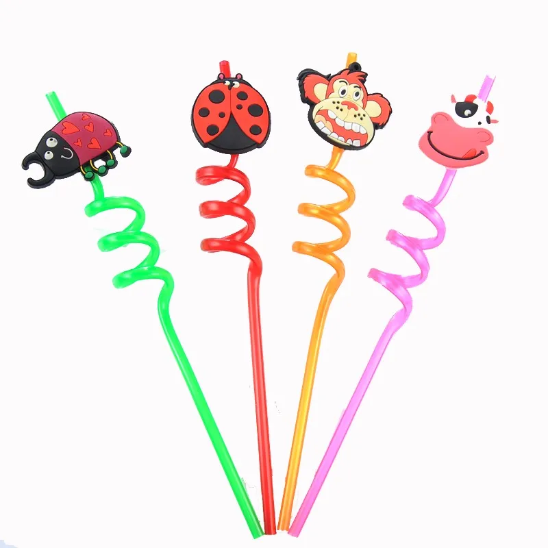 Spiral Plastic Drinking Straws - Buy Spiral Drinking Straws,Cartoon ...