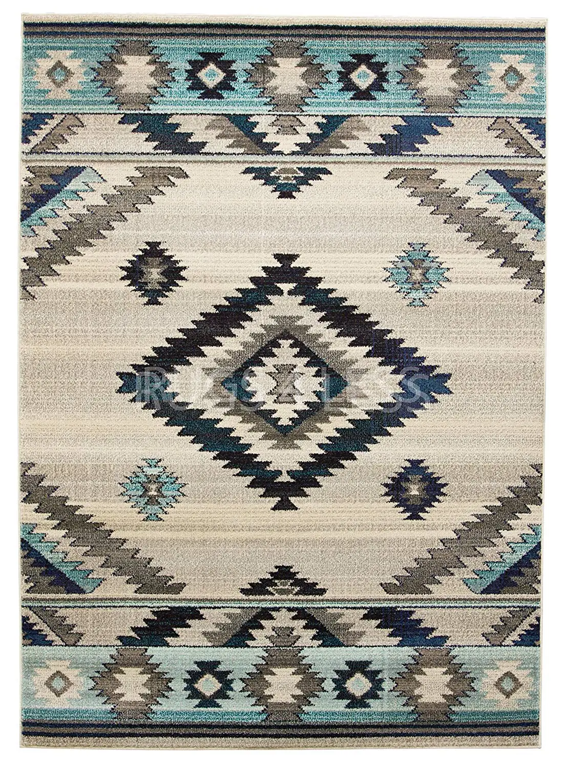 Indian Area Rugs Find Deals On Line At Get Quotations Rugs 4 Less Collection Southwest Native American Indian Area Rug Design R4l 1033 Bone Gray Turquoise