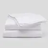 Wholesale 100 Coton White Plain Hotel Double Flat Bed Sheet Sets 4 Pieces For Hotels and Motels