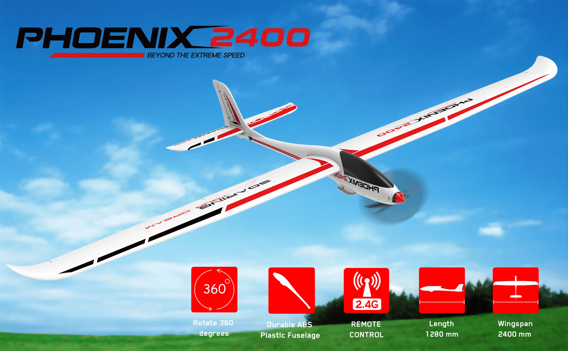 phoenix 2400 epo composite rc glider