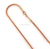 18k solid gold chain necklace whole sale rose gold franco chain