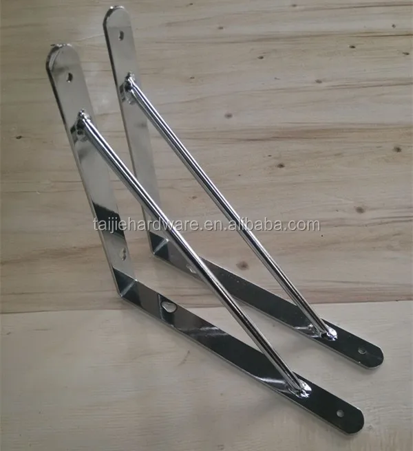 Chrome Wall Shelf Countertop Bracket For Hinged Table Buy Chrome