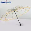China hot products poe transparent folding clear umbrella japanese umbrella with printing