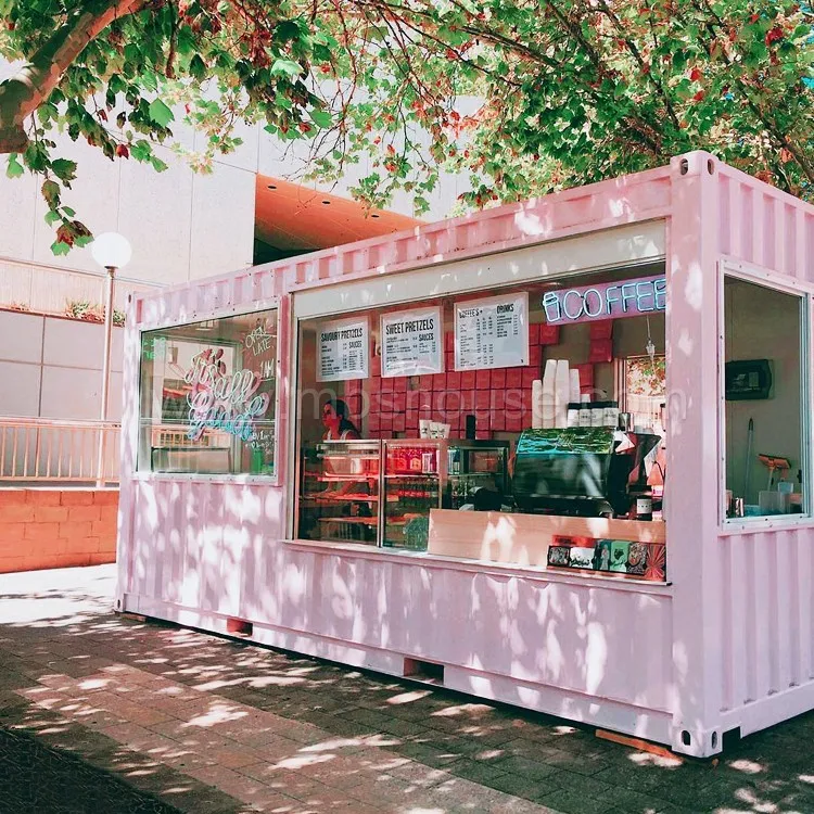 Prefabricated Pop-up Mobile Container Retail Snack Store Street Shop ...