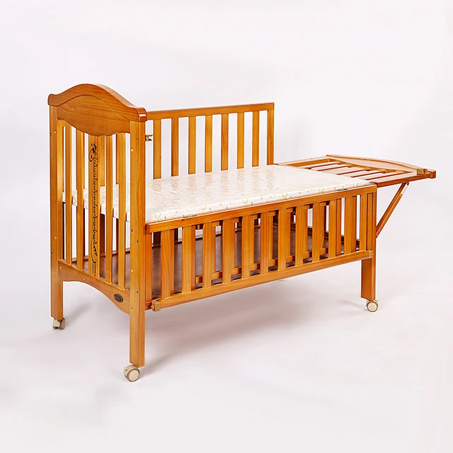 No Painting Green Safty Custom Made Baby Cribs Dimensions Natural