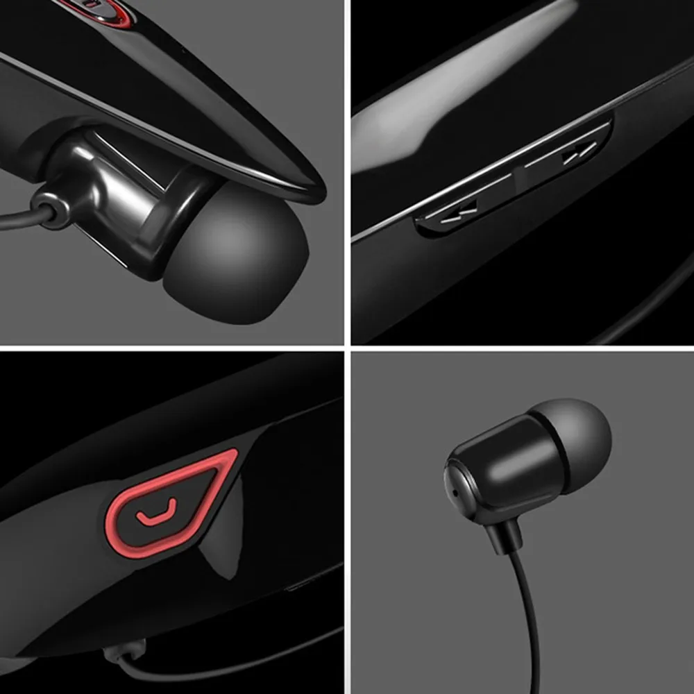 High-end smart chip lightweight magnetic adsorption smart one to two portable blue tooth neckband wireless earphone - ANKUX.COM