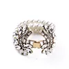 Wholesale pearls sterling silver bangle latest design bangle machine square shaped bangle set with diamond for women