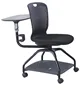 training chair with stacks and writing table