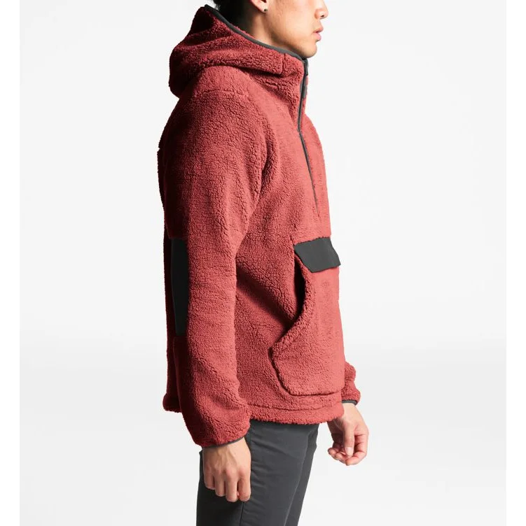 Custom Mens Winter Warm Burgundy Sherpa Fleece Pullover Hoodie - Buy Sherpa Fleece Hoodie,Sherpa 