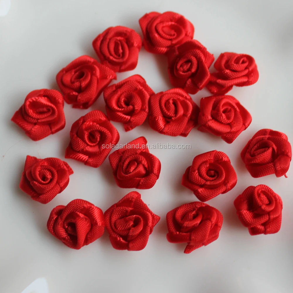 100 500 50 Satin Ribbon Roses Large 20mm Size 42 Colours & Packet of 10 