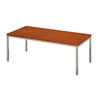 New hot sales solid wood top metal leg supported green material customized square office tea desk/coffee table