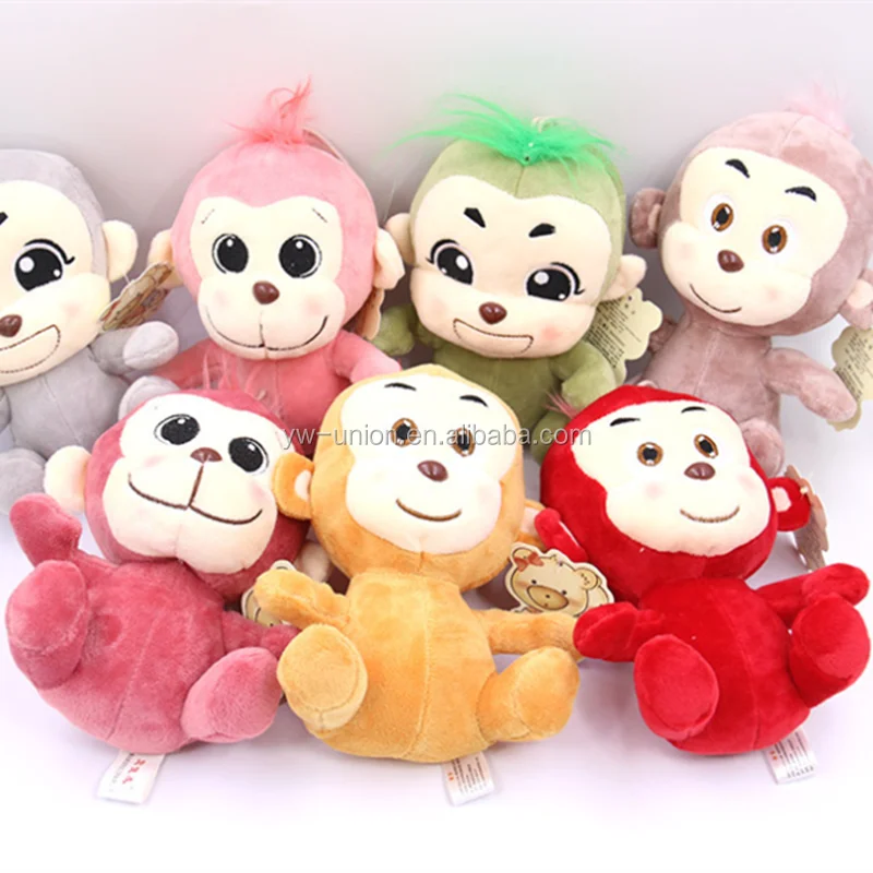 Monyet Berwarna Warni Mainan Biru Monyet Boneka Mainan Kreatif