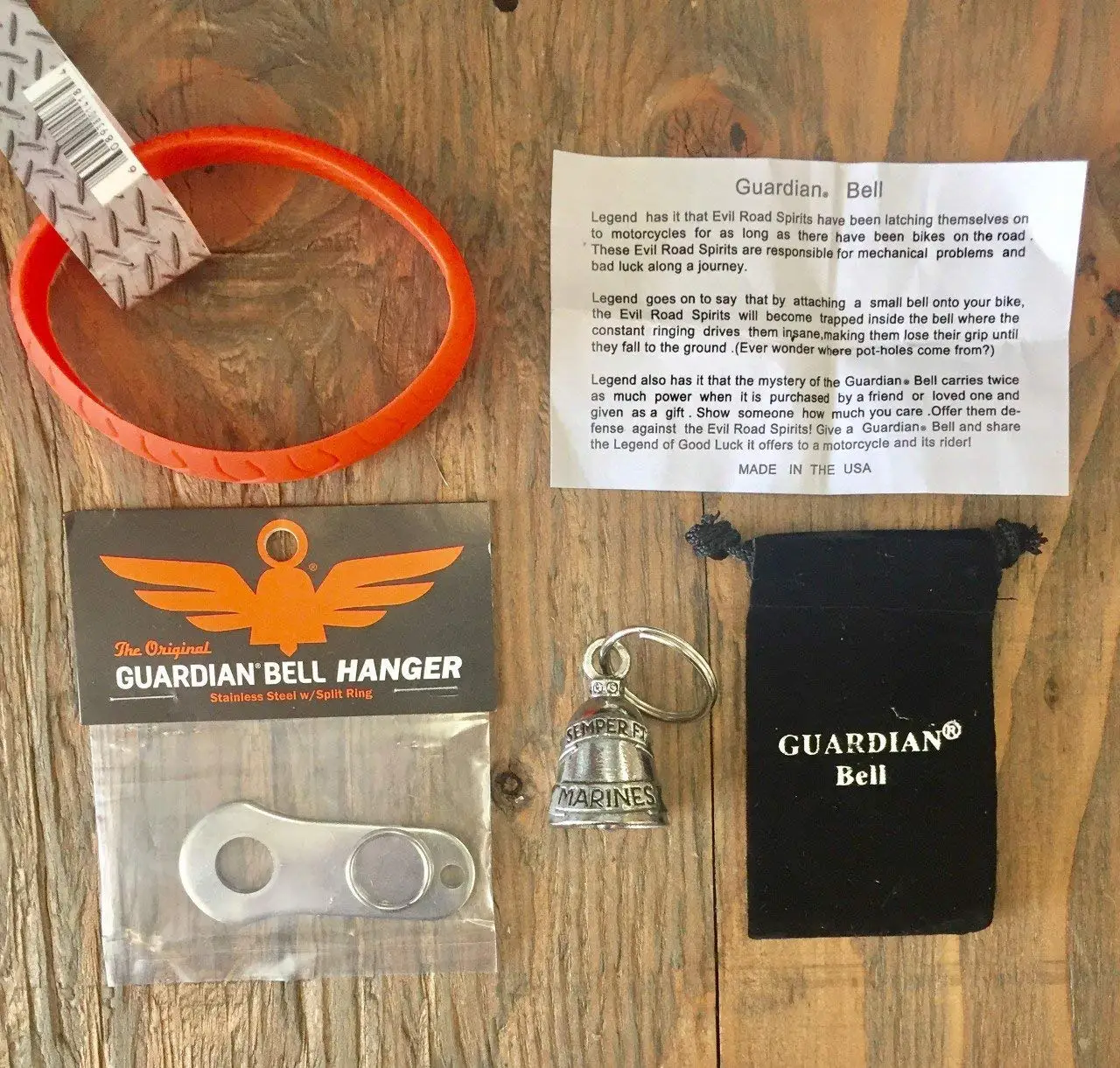 Guardian® Bell MARINES COMPLETE KIT W/HANGER & WRISTBAND