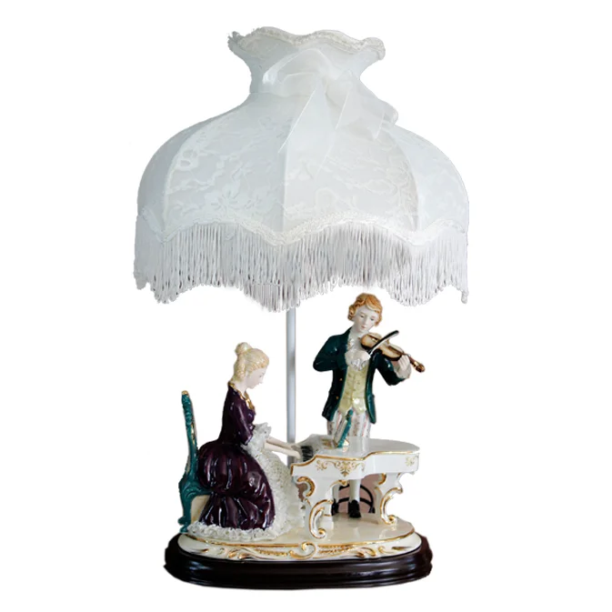 vintage porcelain figurine table lamp