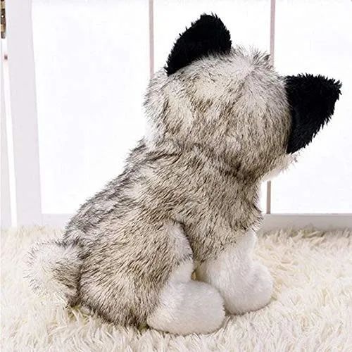 white husky plush toy