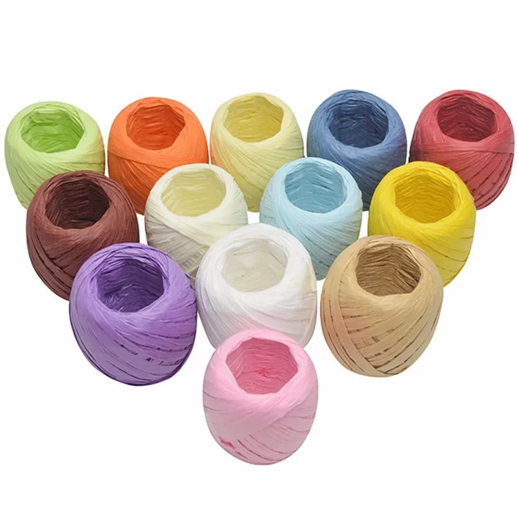 Natural Colorful Paper Raffia String For Gift Box Filler Buy Paper