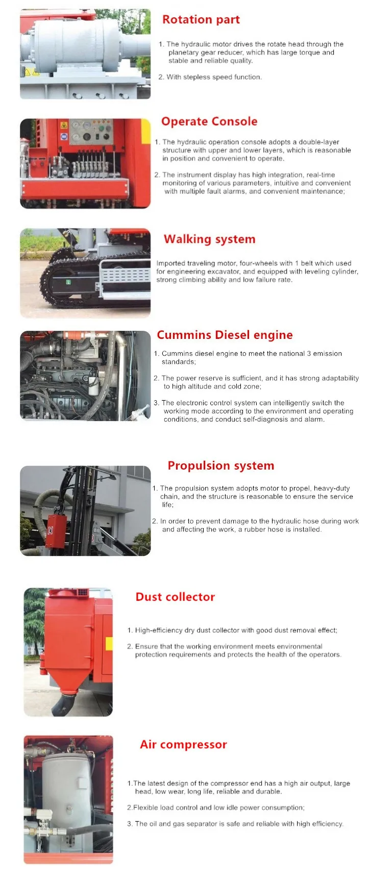 B3 Mining Machine GIA B3 Crawler Integrated Open Pit Marble Quarry Drilling Rig