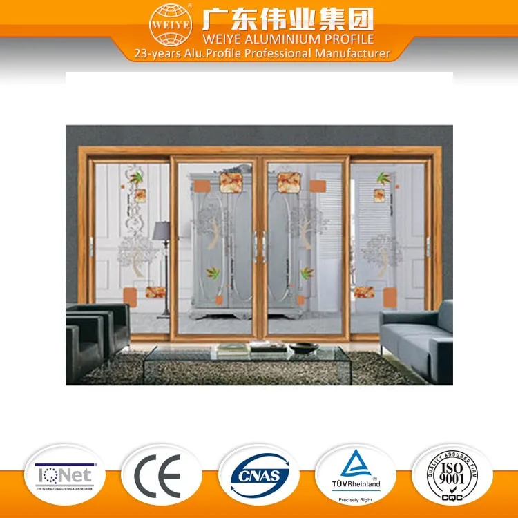 Cambodia Aluminium Glass Sliding Door / Interior Glass Sliding Door