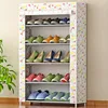 Multilayer cabinet 5-layer 6-grid Non-woven fabrics large shoe rack organizer removable storage Simple rack
