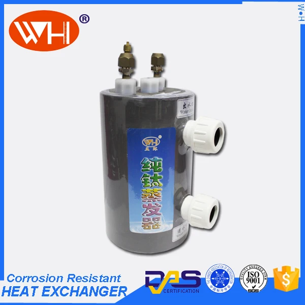 corrosion resistant titanium heat exchangers aquarium water cooler chiller