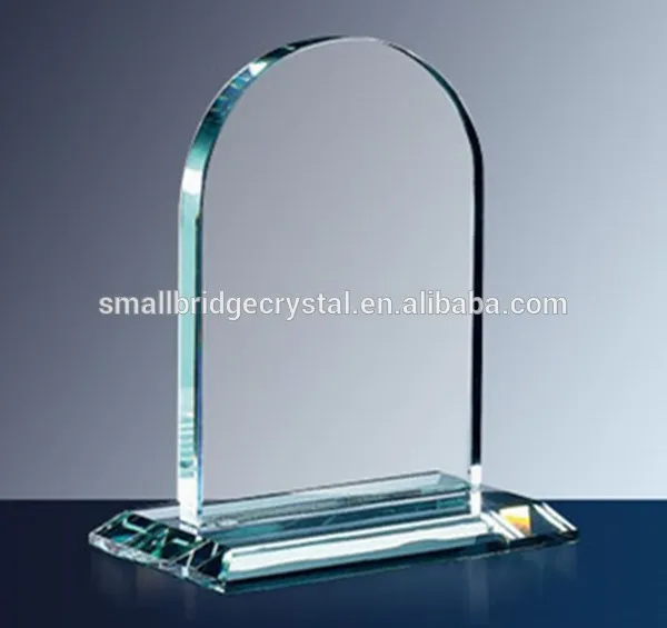 product square jade glass trophy for souvenir gift-28