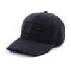 Unisex fashion black genuine suede letter baseball caps made in China