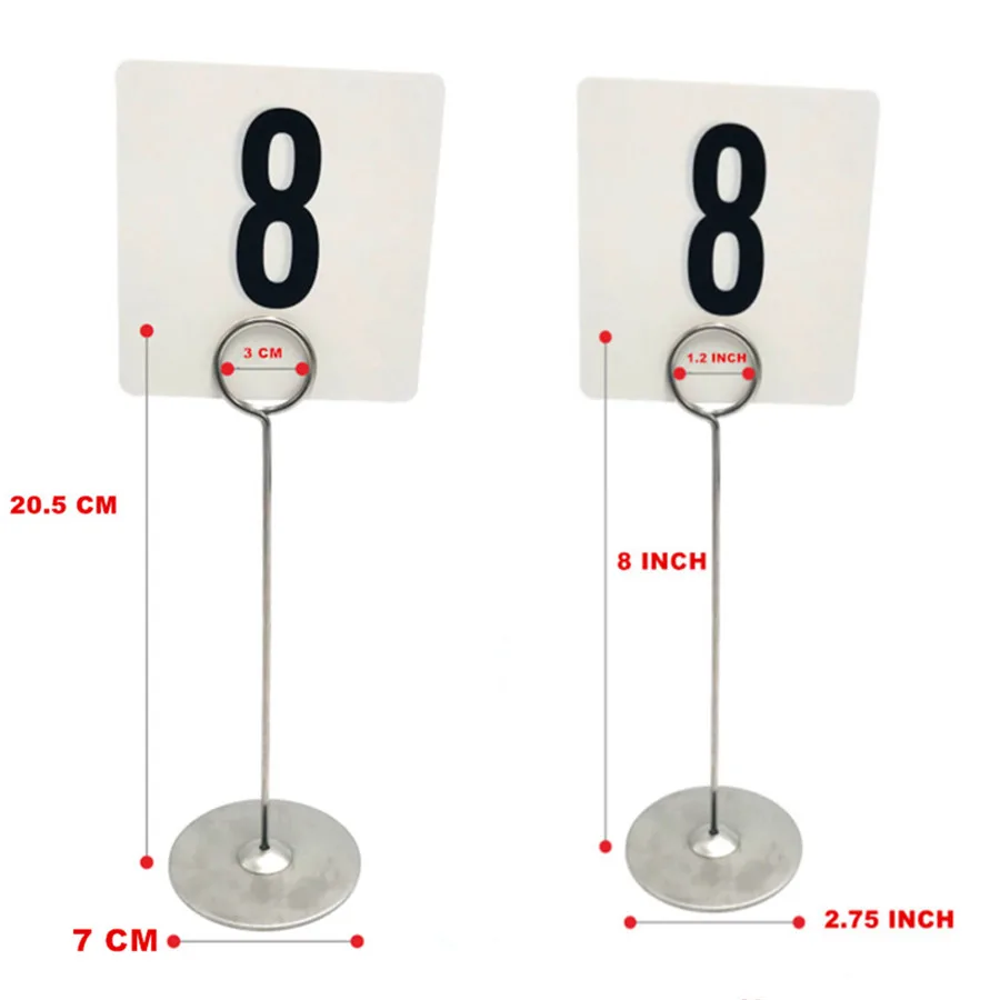 Números De Mesa Acero Inoxidable V3VOGUE - Apilables Para Restaurantes, Cafés Y Eventos