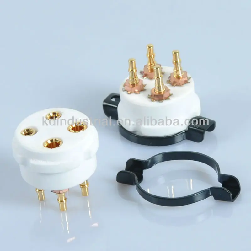 4pin 2A3 300B 274A 801 45 50 Cmcc Style Ceramic Gold Pin Tube Socket ...