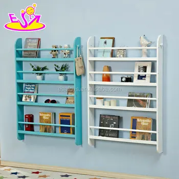 Customize Modern Rack Storage Wooden Kids Wall Bookshelf With 4