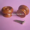 Custom round wooden cabinet door knobs