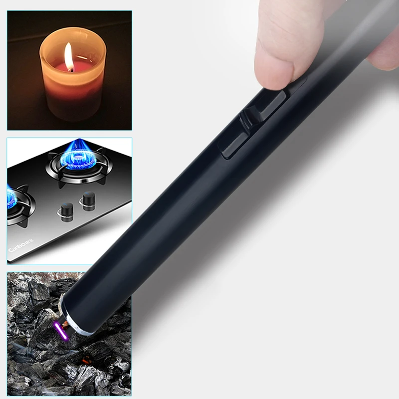 Windproof Candle Arc Lighter Usb Charging Flameless Lighter Bbq,Kitchen