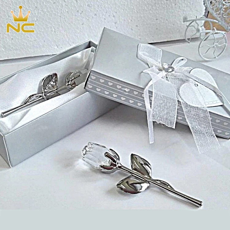Wholesale Crystal Rose Wedding Favors Elegant Crystal Wedding Souvenirs