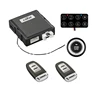 PKE smart key car alarm keyless push button start system with remote engine start and shock sensor