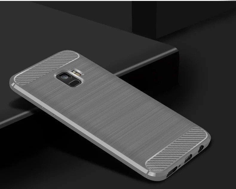 2017 New Arrival Carbon Fiber Tpu case for Samsung galaxy S9 S9 plus brushed tpu soft cover for Samsung galaxy S9 S9 plus