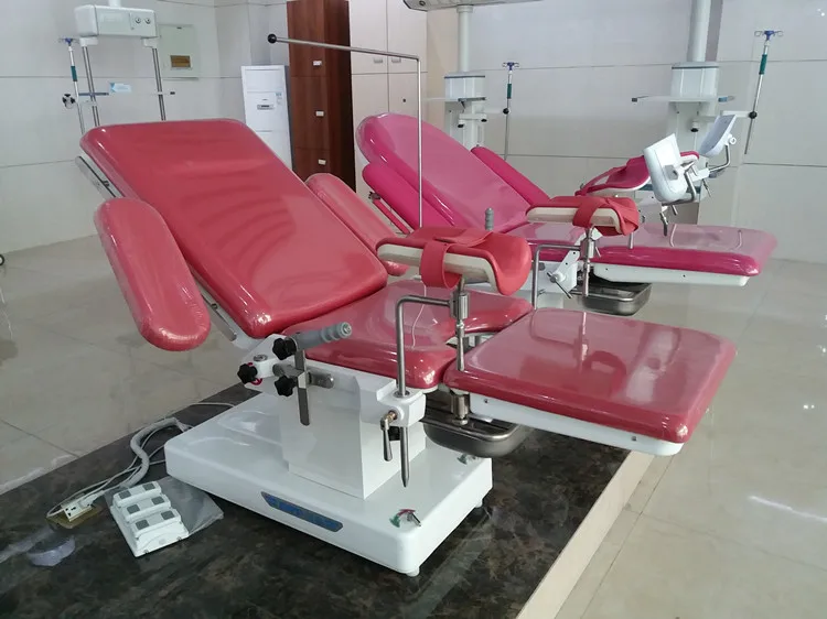 High quality electric mobile gynecology obstetric examination bed in hospital