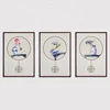 Ceramic Ping an Ruyi Silk embroidery decorative painting solid Wood Photo frame Wall Decoration
